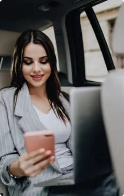 Happy passenger